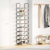 vidaXL Shoe Rack 10-Tier Black 44x28x180 cm Non-woven Fabric