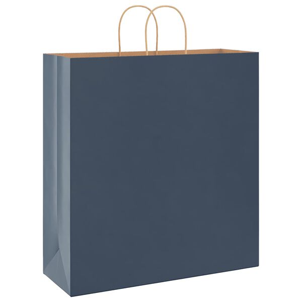 vidaXL Paper Bags 250 pcs with Handles Blue 45x17x48 cm
