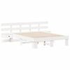 vidaXL Bed Frame with Headboard White 120 x 200 cm Solid Pine Wood
