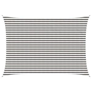 vidaXL Sunshade Sail Light Grey and White 3.5 x 5 m HDPE