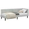 vidaXL Corner Bed Frame with Headboard Light grey 80 x 200 cm Velvet