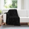 vidaXL Throw Blanket Black 150 x 130 cm Fleece