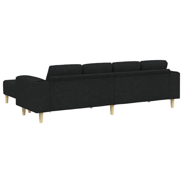 vidaXL Sofa Set Black Fabric