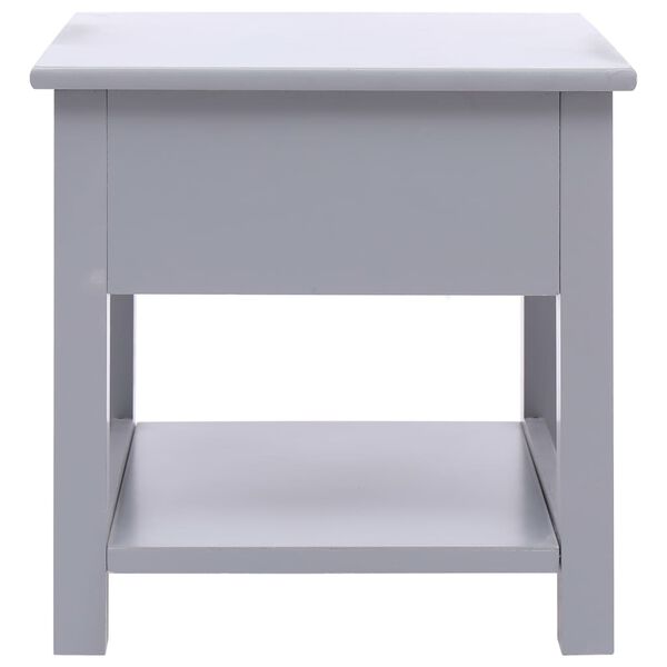 vidaXL Side Table Grey 40x40x40 cm Paulownia Wood