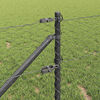 vidaXL Fence Post Grey 100 x 0.6 m (36 mm mesh) Steel and PVC