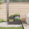vidaXL Garden Planter Black 80 x 80 x 60 cm Steel