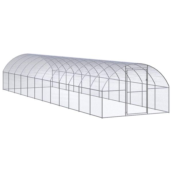 vidaXL Outdoor Chicken Coop 3x12x2 m Galvanised Steel
