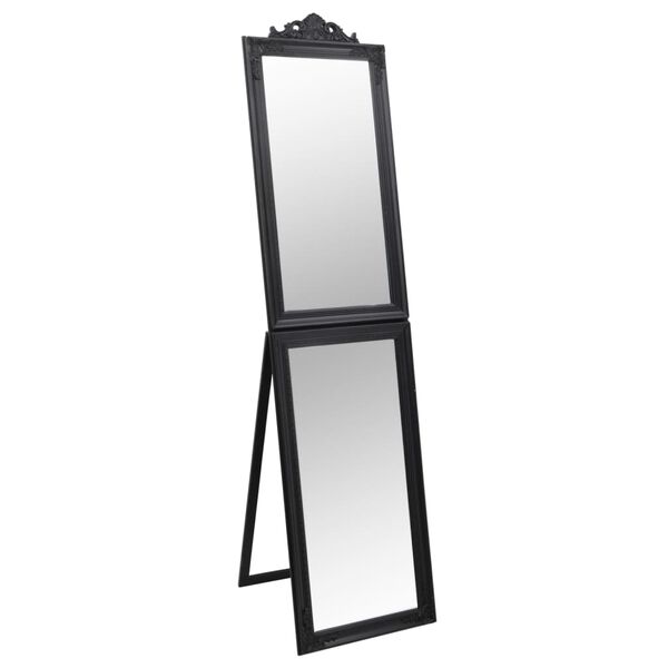 vidaXL Free-Standing Mirror Black 50x200 cm