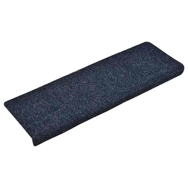 vidaXL Stair Mats Self-adhesive 30 pcs 65x21x4 cm Blue Rectangular Edge