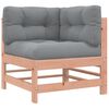 vidaXL Corner Sofa with Cushions Solid Wood Douglas
