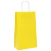 vidaXL Paper Bags 250 pcs with Handles Yellow 21x11x36 cm