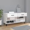 vidaXL Shoe Cabinet High Gloss White 102x35x55 cm Engineered Wood
