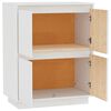 vidaXL Sideboard White 60x34x75 cm Solid Wood Pine