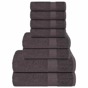 vidaXL 8 Piece Towel Set "FROGN" Anthracite 360 gsm