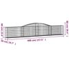 vidaXL Arched Gabion Baskets 2 pcs 400x50x60/80 cm Galvanised Iron