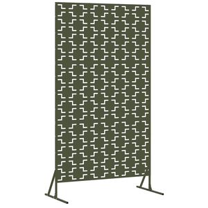 vidaXL Privacy Screen 100 x 50 x 180 cm Steel Olive Green