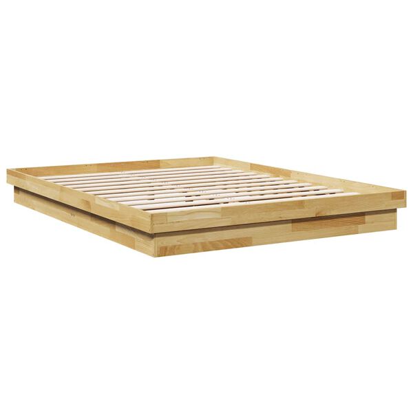 vidaXL Bed Frame without Mattress 150x200 cm King Size Solid Wood Oak