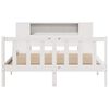vidaXL Bookcase Bed without Mattress White 135x190 cm Double Solid Wood Pine