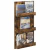 vidaXL Magazine Rack Smoked Oak 51 x 11 x 102 cm Engineered Wood