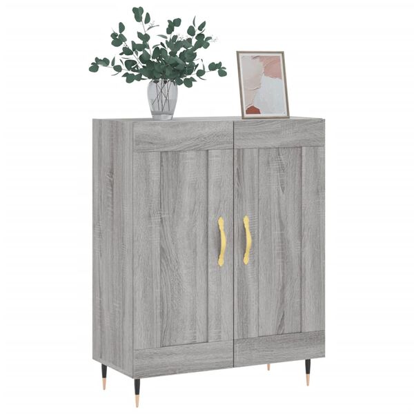 vidaXL Sideboard Grey Sonoma 69.5x34x90 cm Engineered Wood
