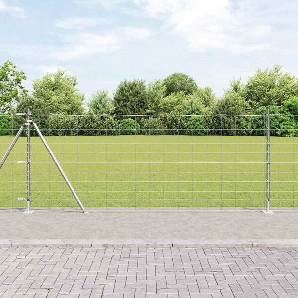 vidaXL Fence Post Galvanized 25 x 1 m Steel