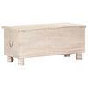 vidaXL Storage Box White 110x40x45 cm Solid Acacia Wood