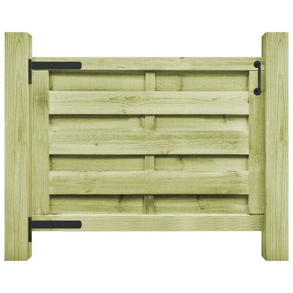 vidaXL Garden Gate Impregnated Pinewood 100x75 cm Green
