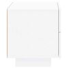 vidaXL Bedside Cabinet with LED Lights White 70x36x40.5 cm