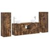 vidaXL Bathroom Furniture Set 5 pcs Smoked Oak 33 x 34.5 x 100 cm