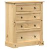 vidaXL Chest of Drawers "Corona" 92x48x114 cm Solid Wood Pine