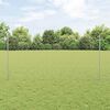 vidaXL Fence with Post Silver 1.2 x 50 m Steel