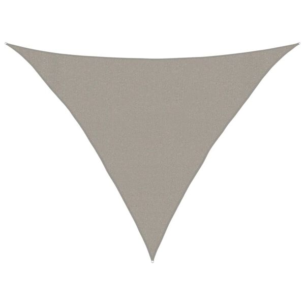 vidaXL Sunshade Sail 160 g/m&sup2; Triangular Light Grey 3x3x4.2 m HDPE