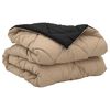 vidaXL Summer Duvet Black and Taupe 220 x 155 cm Microfiber