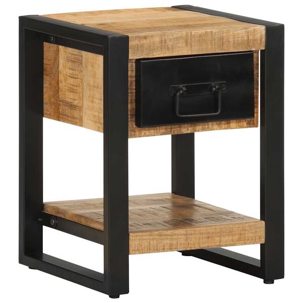 vidaXL Bedside Cabinets 2 pcs Solid Rough Wood Mango