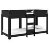 vidaXL Bunk Bed for Kids Black Oak 90 x 190 cm Engineered Wood
