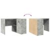 vidaXL Corner Desk with Drawer Concrete Grey 102 x 88 x 75 cm