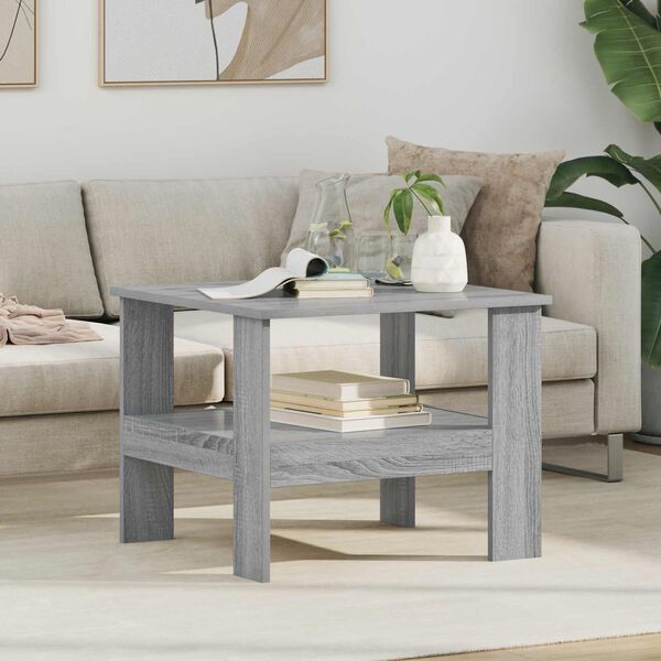 vidaXL Coffee Table Grey Sonoma 57 x 55 x 45 cm Engineered Wood