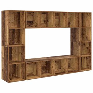 vidaXL TV Cabinet Set 4 pcs Brown Engineered Wood