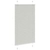 vidaXL Pleated Blind Light Grey 75x100 cm Fabric Width 74.4 cm Polyester