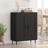 vidaXL Sideboard Black Oak 69.5 x 34 x 90 cm Engineered Wood and Iron