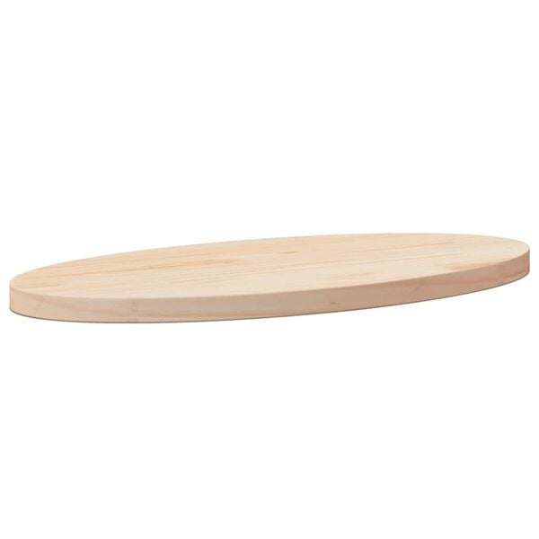 vidaXL Table Top 60x30x2.5 cm Solid Wood Pine Oval