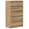 vidaXL Drawer Cabinet Artisan Oak 60x36x103 cm Engineered Wood