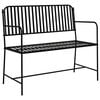 vidaXL Garden Bench 2 -Seater 103.5 x 51.5 x 90 cm Steel Black