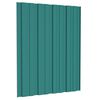 vidaXL Roof Panels 12 pcs Galvanised Steel Green 60x45 cm