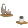 vidaXL Wall Shelf 2 pcs Beige 23 x 23.5 x 4 cm Engineered Wood