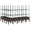 vidaXL Garden Planter with Trellis Brown 200x160x142.5 cm PP
