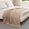 vidaXL Throw Blanket Camel 200 x 150 cm Fleece