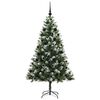 vidaXL Artificial Hinged Christmas Tree with Flocked Snow 180 cm