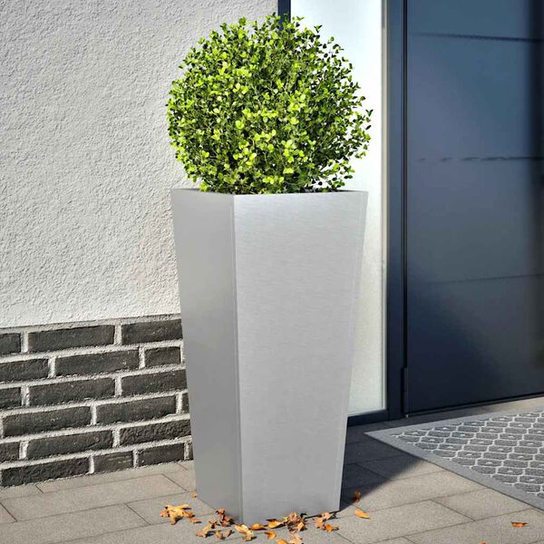 vidaXL Garden Planters 35x35x75 cm 2 pcs Galvanised Steel
