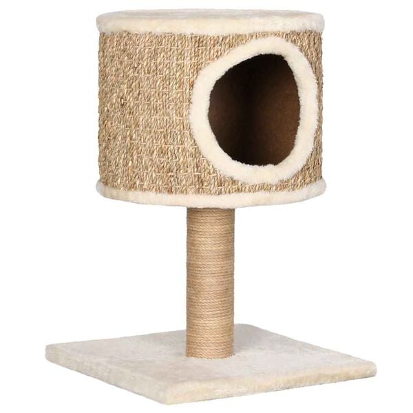 vidaXL Cat Tree with Condo and Scratching Post 52 cm Seagrass